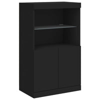 Credenza con Luci LED Nera 60,5x37x100 cmcod mxl 110267