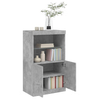 Credenza con Luci LED Grigio Cemento 60,5x37x100 cm 836668