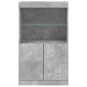 Credenza con Luci LED Grigio Cemento 60,5x37x100 cm 836668