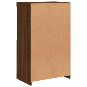 Credenza con Luci LED Rovere Marrone 60,5x37x100 cm 836671