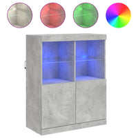 Credenza con Luci LED Grigio Cemento 81x37x100 cmcod mxl 134285