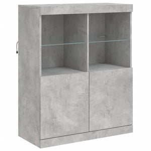 Credenza con Luci LED Grigio Cemento 81x37x100 cmcod mxl 134285