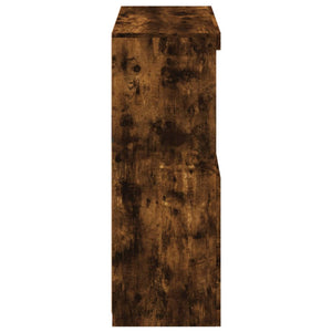 Credenza con Luci LED Rovere Fumo 81x37x100 cm 836676