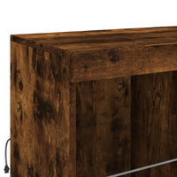 Credenza con Luci LED Rovere Fumo 81x37x100 cm 836676