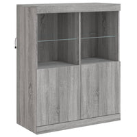 Credenza con Luci LED Grigio Sonoma 81x37x100 cmcod mxl 134286