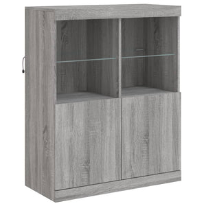 Credenza con Luci LED Grigio Sonoma 81x37x100 cmcod mxl 134286