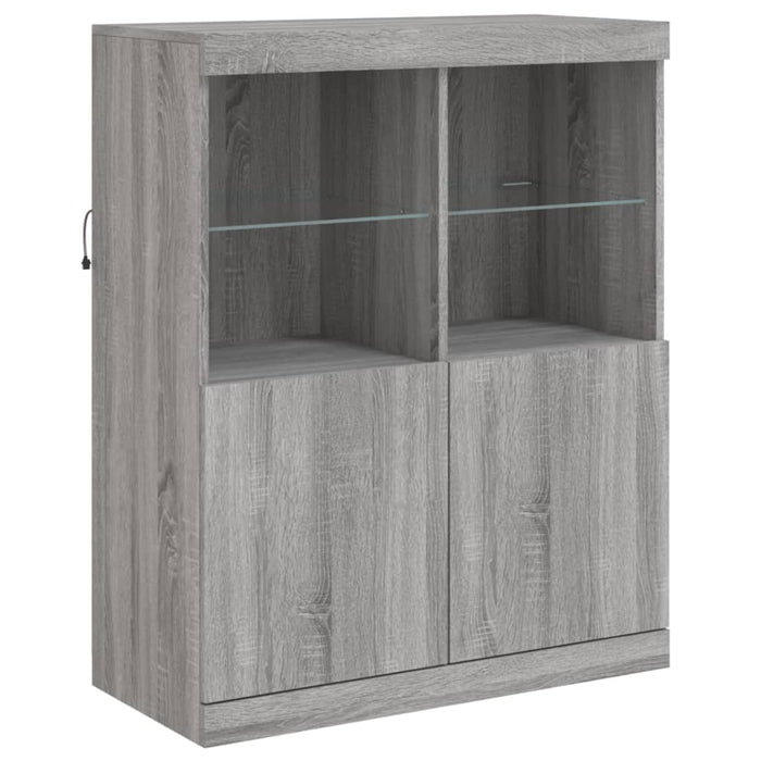 Credenza con Luci LED Grigio Sonoma 81x37x100 cmcod mxl 134286