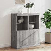 Credenza con Luci LED Grigio Sonoma 81x37x100 cmcod mxl 134286