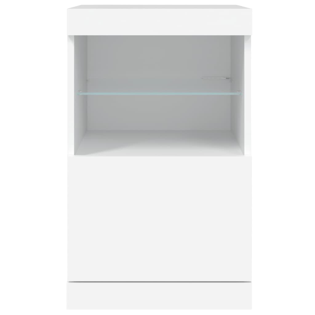 Credenza con Luci LED Bianca 41x37x67 cm 836679