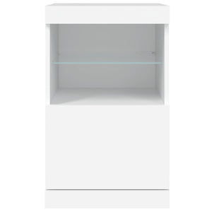 Credenza con Luci LED Bianca 41x37x67 cm 836679