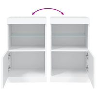 Credenza con Luci LED Bianca 41x37x67 cm 836679