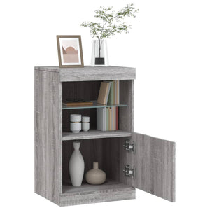Credenza con Luci LED Grigio Sonoma 41x37x67 cm 836684