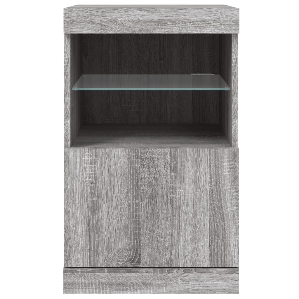 Credenza con Luci LED Grigio Sonoma 41x37x67 cm 836684