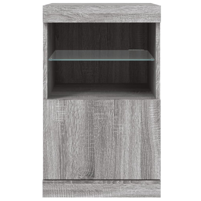 Credenza con Luci LED Grigio Sonoma 41x37x67 cm 836684