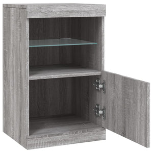 Credenza con Luci LED Grigio Sonoma 41x37x67 cm 836684