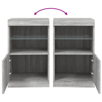 Credenza con Luci LED Grigio Sonoma 41x37x67 cm 836684