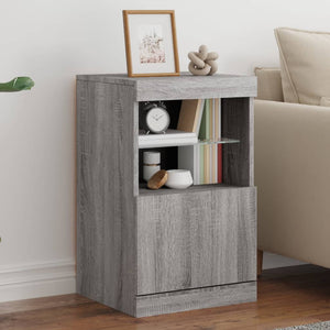 Credenza con Luci LED Grigio Sonoma 41x37x67 cm 836684