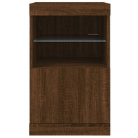 Credenza con Luci LED Rovere Marrone 41x37x67 cm 836685