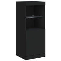 Credenza con Luci -Buffet-Armadio da cucina Nera 41x37x100 cm 685070