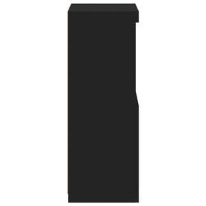 Credenza con Luci -Buffet-Armadio da cucina Nera 41x37x100 cm 685070