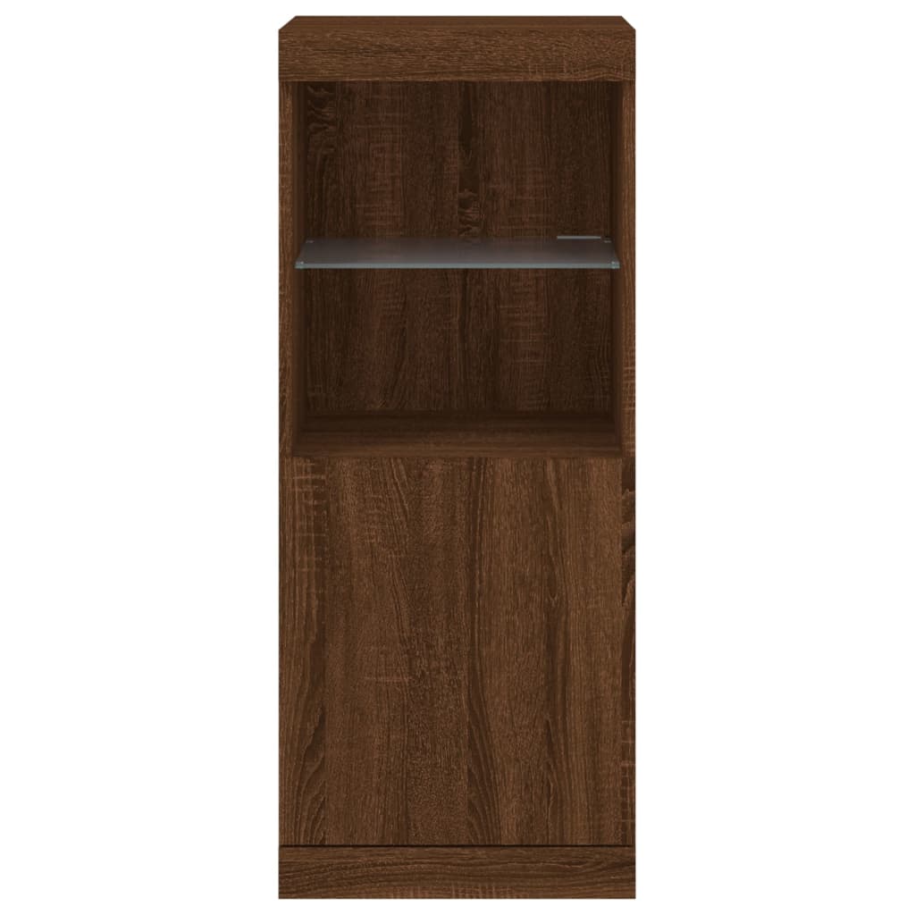 Credenza con Luci LED Rovere Marrone 41x37x100 cm 836692