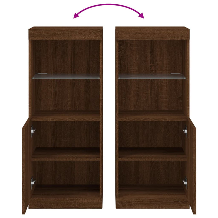 Credenza con Luci LED Rovere Marrone 41x37x100 cm 836692