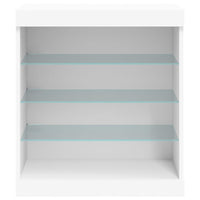 Credenza cassettiera cassettiera mobile contenitore organizer cucina soggiorno soggiorno con luci a LED 60,5 x 37 x 67 cm bianco 02_0029856