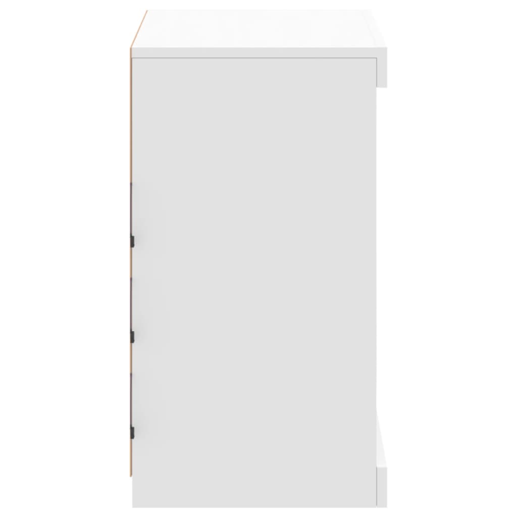 Credenza cassettiera cassettiera mobile contenitore organizer cucina soggiorno soggiorno con luci a LED 60,5 x 37 x 67 cm bianco 02_0029856