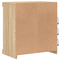 Credenza con Luci LED Rovere Sonoma 60,5x37x67 cm 836695