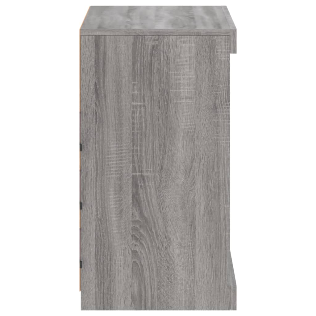 Credenza con Luci LED Grigio Sonoma 60,5x37x67 cm 836698