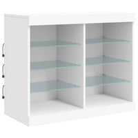 Credenza con Luci LED Bianca 81x37x67 cmcod mxl 110276