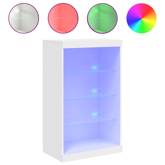 Credenza con Luci LED Bianca 60,5x37x100 cmcod mxl 134290
