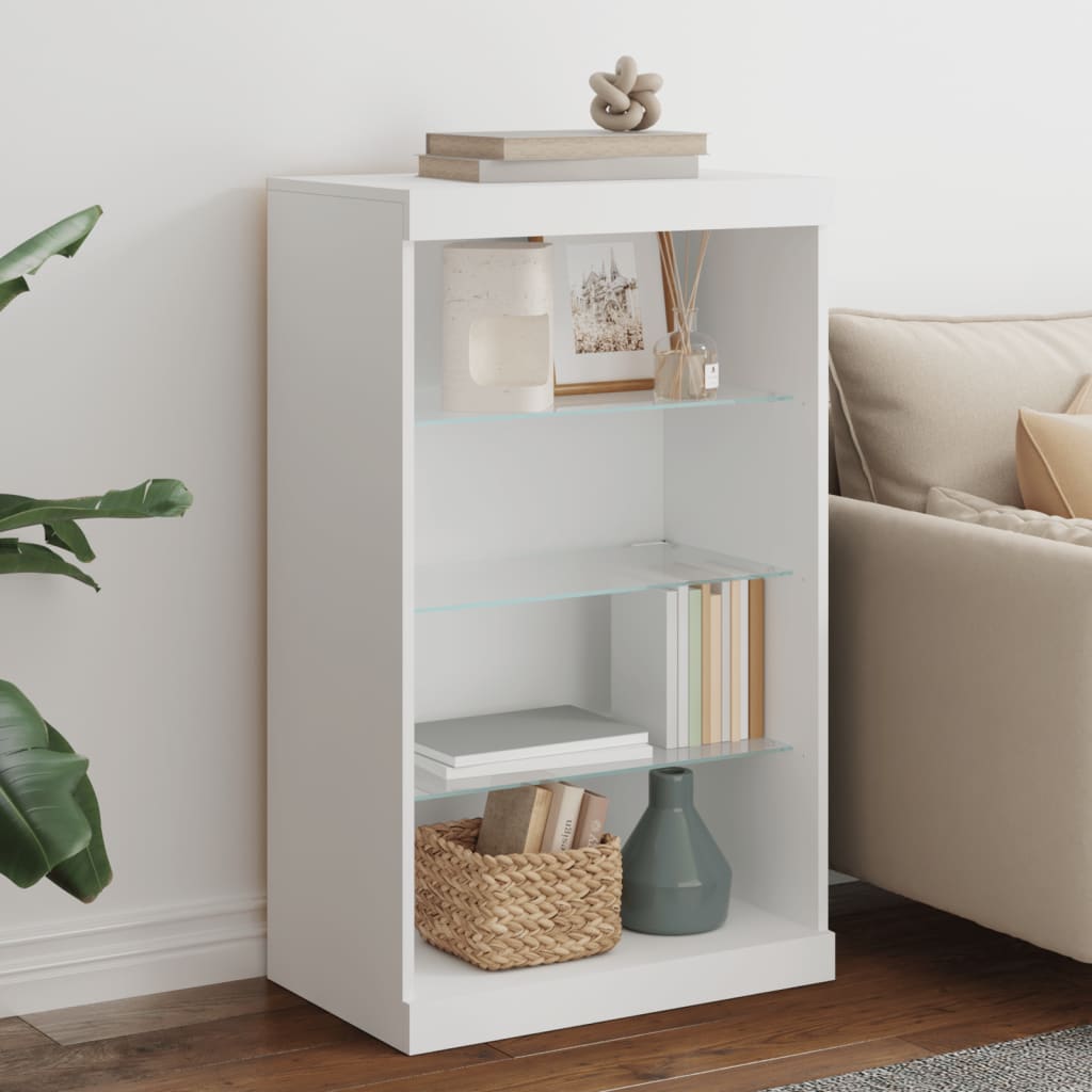 Credenza con Luci LED Bianca 60,5x37x100 cmcod mxl 134290