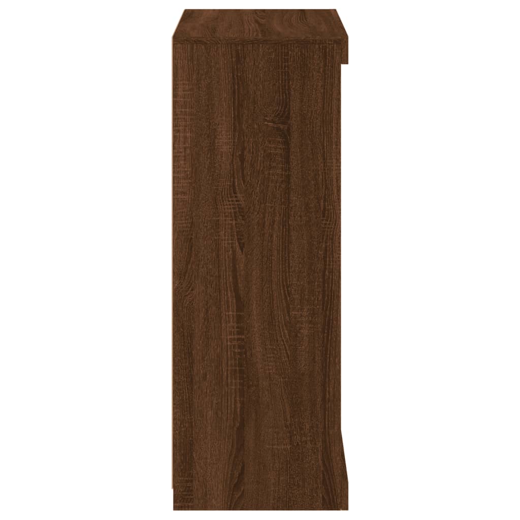 Credenza con Luci LED Rovere Marrone 60,5x37x100 cm 836713