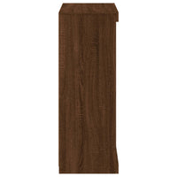 Credenza con Luci LED Rovere Marrone 60,5x37x100 cm 836713