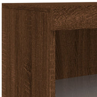 Credenza con Luci LED Rovere Marrone 60,5x37x100 cm 836713