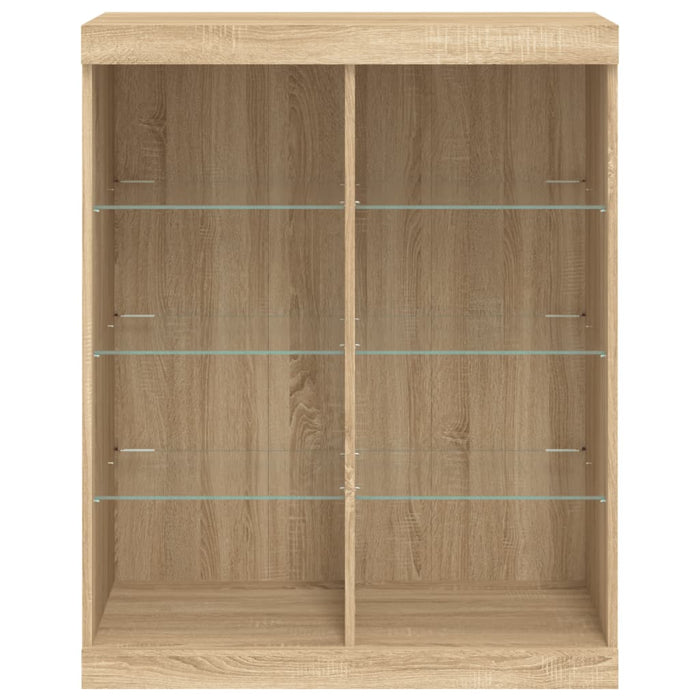 Credenza con Luci LED Rovere Sonoma 81x37x100 cm 836716