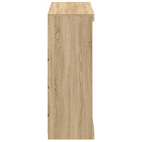 Credenza cassettiera mobile contenitore organizer cucina soggiorno salotto con luci LED sonoma 81 x 37 x 100 cm marrone 02_0029970