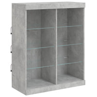Credenza cassettiera mobile contenitore organizer cucina soggiorno salotto con luci LED 81 x 37 x 100 cm grigio 02_0030008