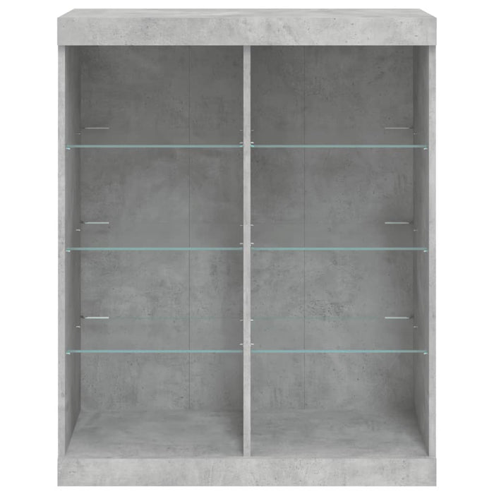 Credenza con Luci LED Grigio Cemento 81x37x100 cm 836717