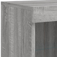 Credenza con Luci LED Grigio Sonoma 81x37x100 cm