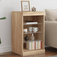 Credenza con Luci LED Rovere Sonoma 41x37x67 cmcod mxl 110299