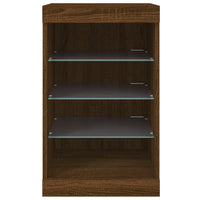 Credenza con Luci LED Rovere Marrone 41x37x67 cm 836727