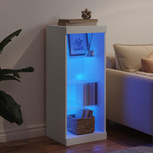 Credenza con Luci LED Bianca 41x37x100 cm 836728