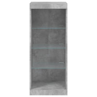 Credenza con Luci LED Grigio Cemento 41x37x100 cm