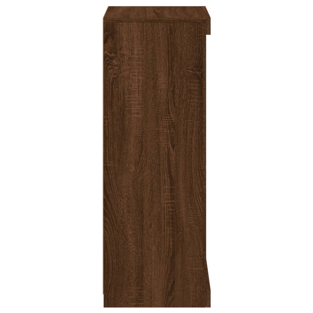 Credenza con Luci LED Rovere Marrone 41x37x100 cm 836734