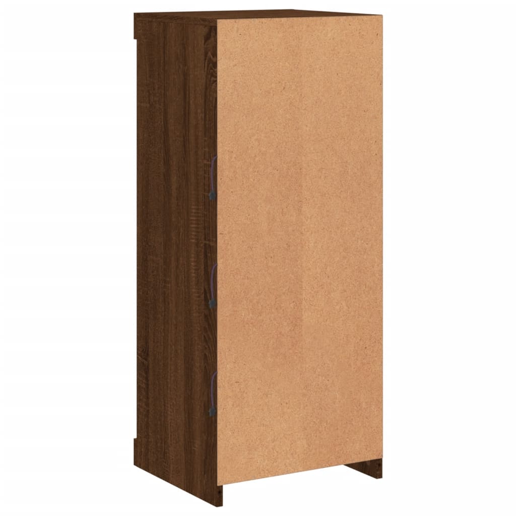 Credenza con Luci LED Rovere Marrone 41x37x100 cm 836734