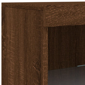 Credenza con Luci LED Rovere Marrone 41x37x100 cm 836734