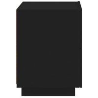 Comodini con Luci LED 2pz-Set di 2 Tavolino da notte Neri in Legno Multistrato