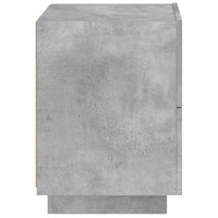 Comodino con Luci LED-Tavolino da notte Grigio Cemento in Legno Multistrato 783516